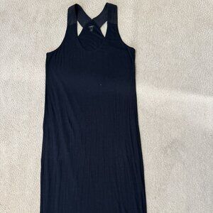 JCREW LONG KNIT COLUMN DRESS SILK STRAPS SIZE M